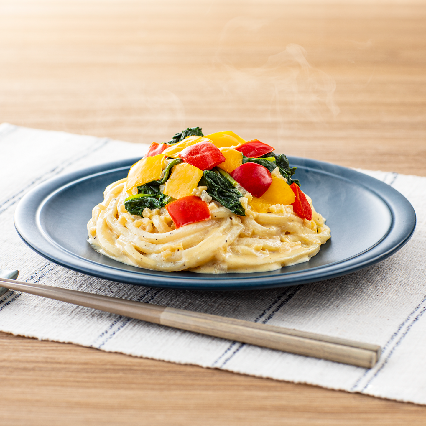 米粉麺 たっぷり野菜のカルボナーラ風