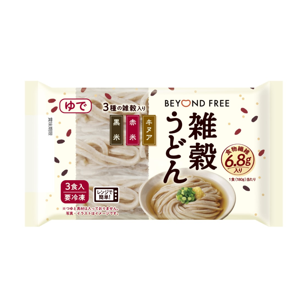 雑穀うどん キヌア・赤米・黒米入り(3食入り) – BEYOND FREE 雑穀うどん キヌア・赤米・黒米入り(3食入り) – BEYOND FREE