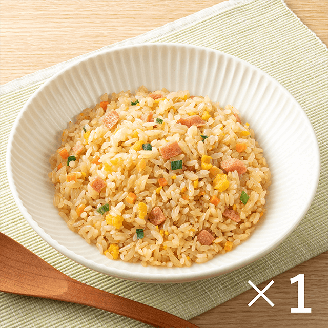こんにゃく米とお米で作った炒飯