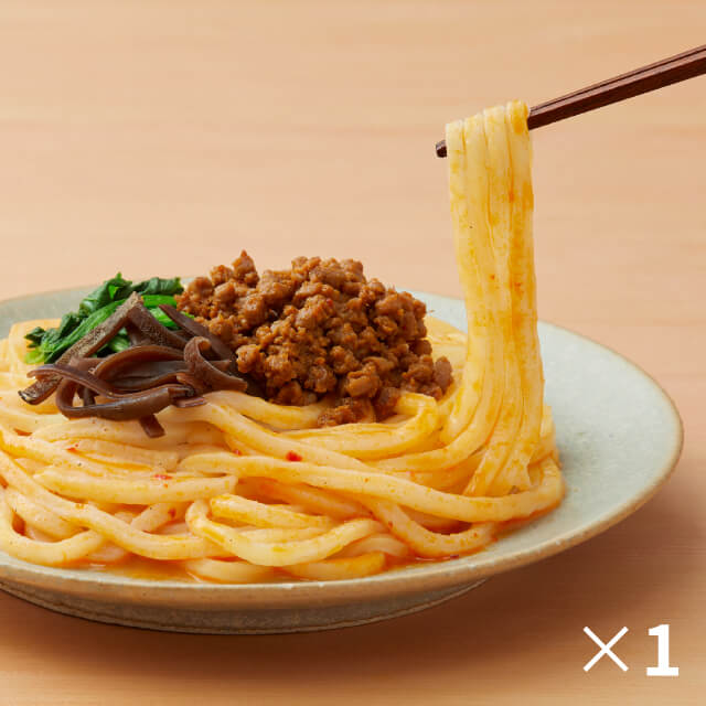 米粉麺で作った汁なし担々麺